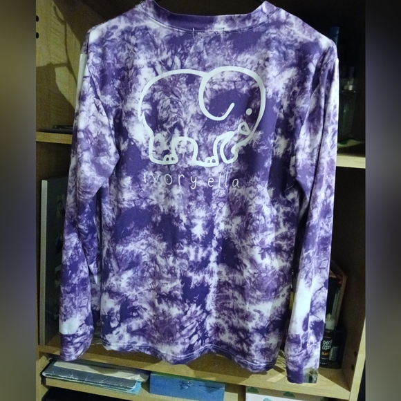 🎆🎈BUY 1 GET 1 FREE SALE Xinyiyifang Ella Ivory Tie Dye Long Sleeve T-Shirt Sz M - Picture 11 of 11